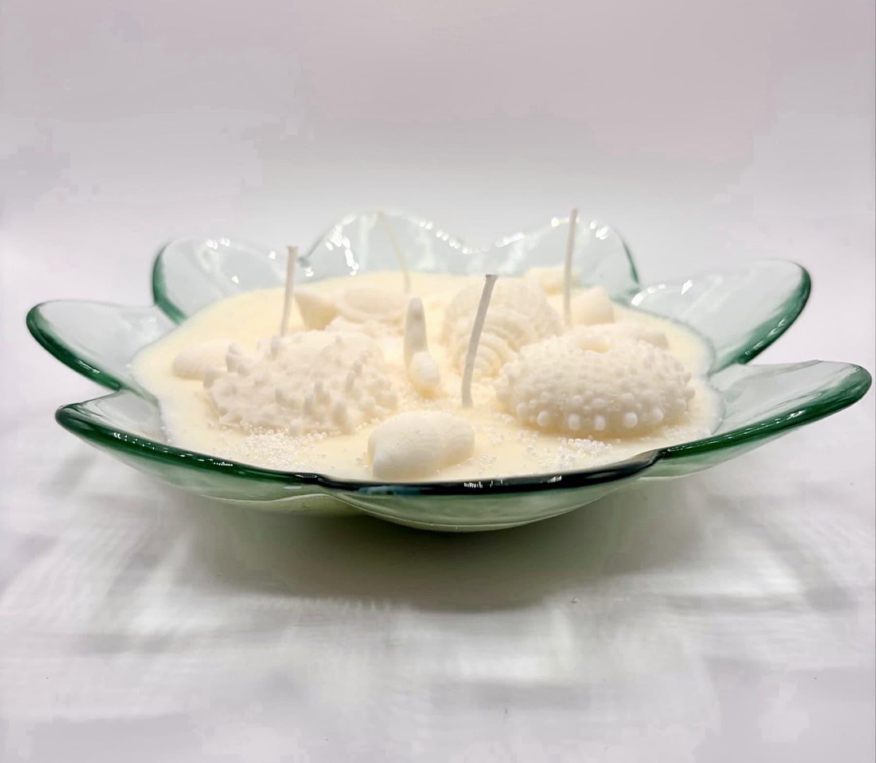 Kaars Waal in schaal met schelpendecoratie - Afbeelding 3