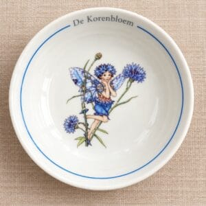 Kleine ronde vintage zeepschaal met bloemmotief, vintage vondst bij Made in Gorinchem